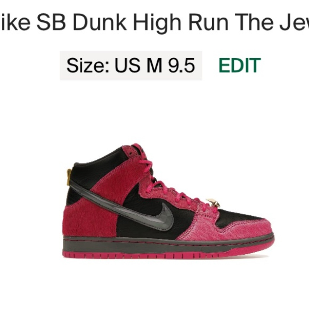 Nike SB Dunk High Run The Jewels - Red and Black